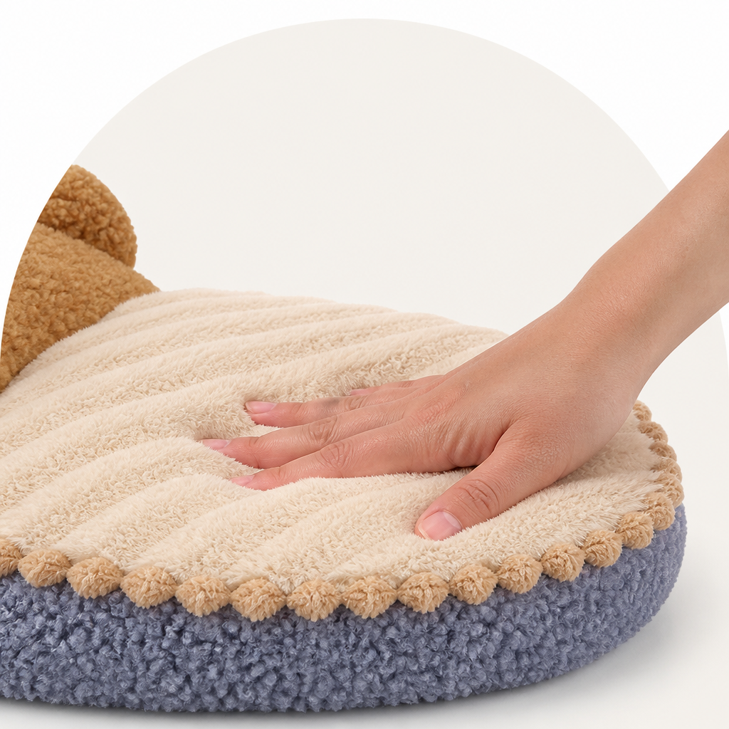 Removable Mattress & Memory Foam Round Pet Bed