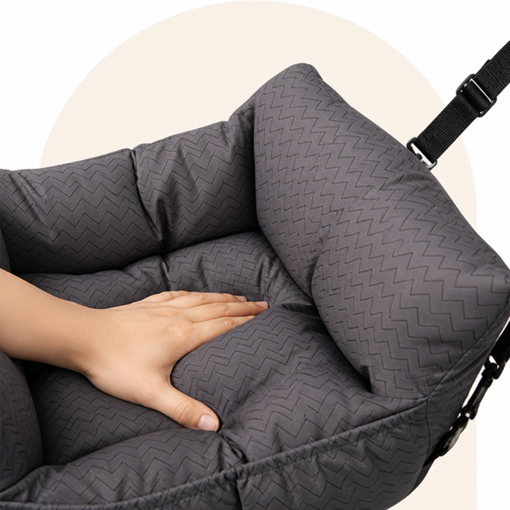 Breathable Polyester Travel Carrier (Safety Hook & Car Seat Fit)
