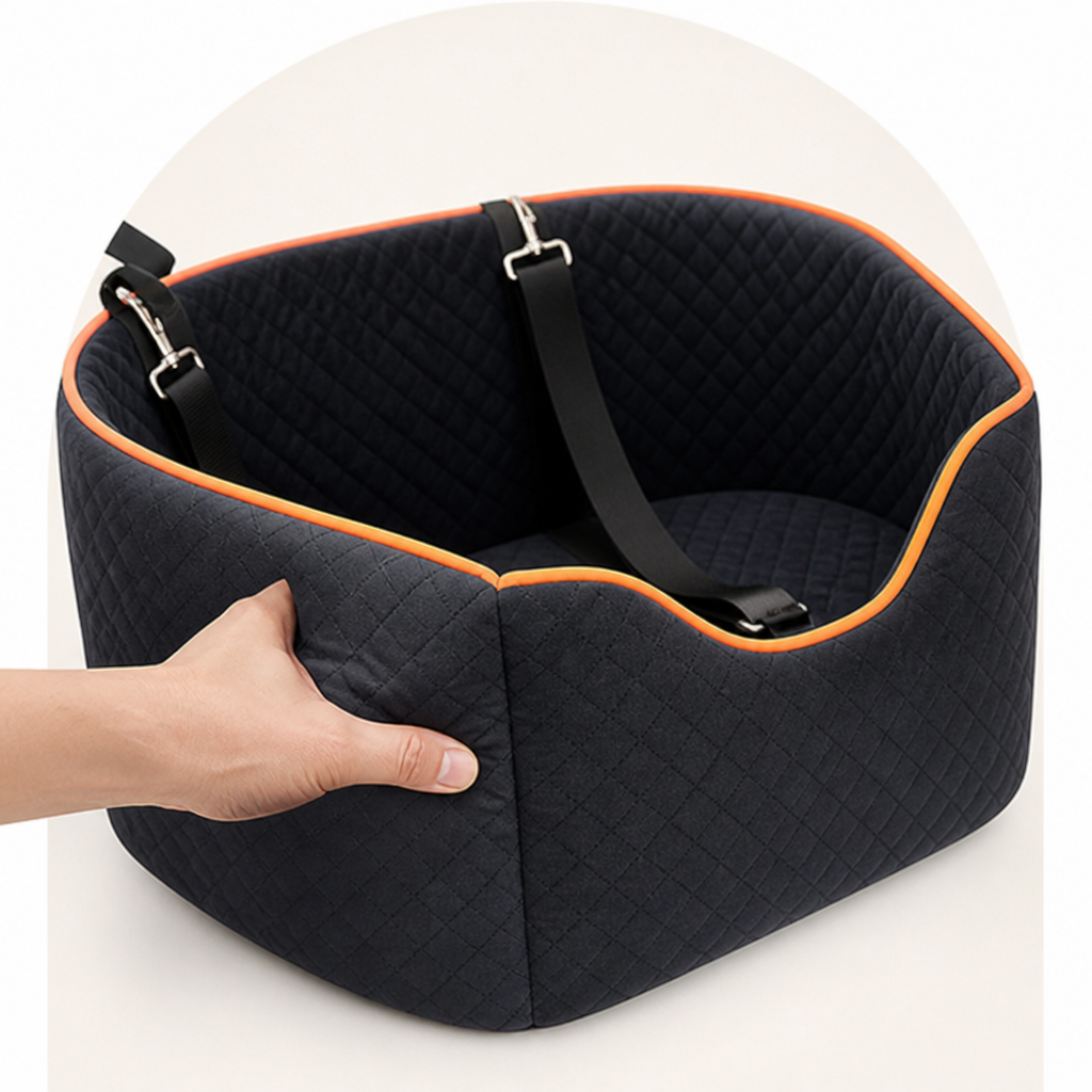 Washable Canvas & Non-Slip Car Booster Seat (Up To 40 lb)