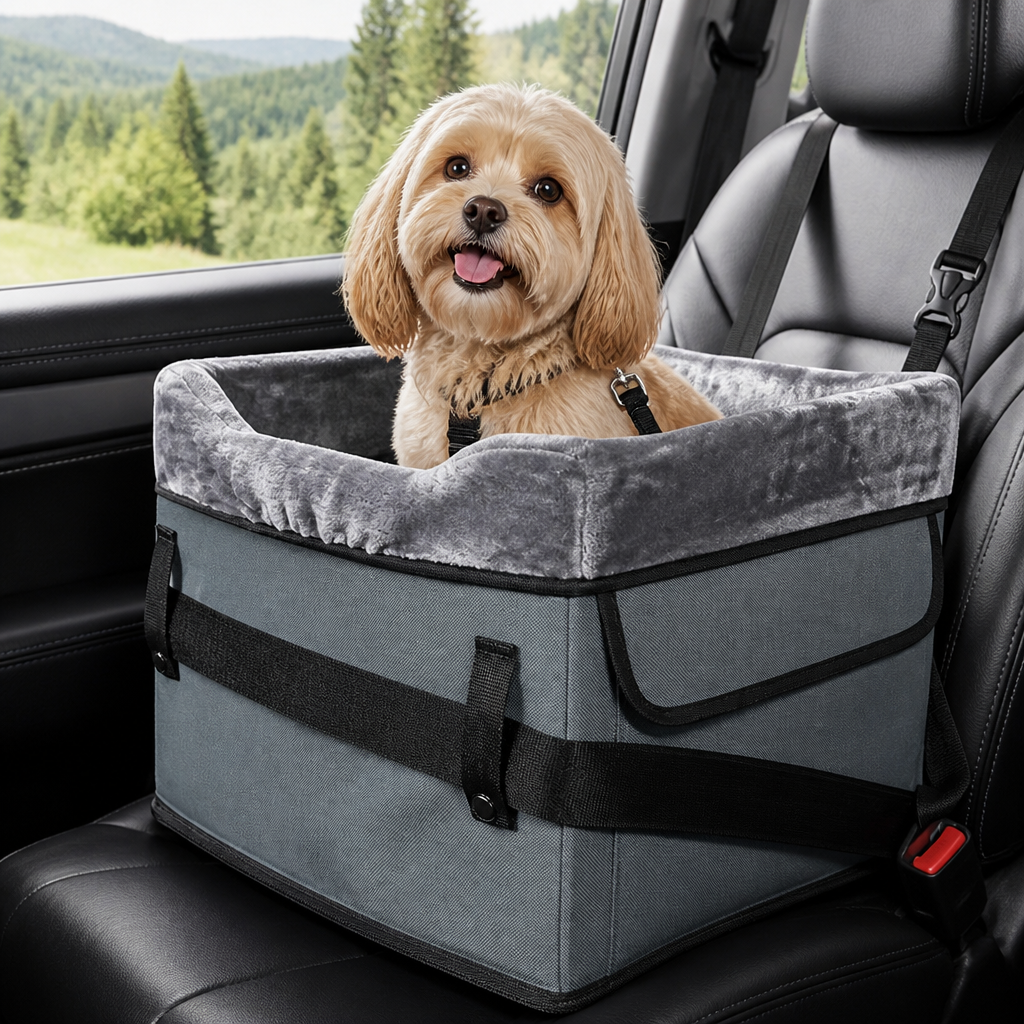 Clip-On Safety & Adjustable Dog Car Seat