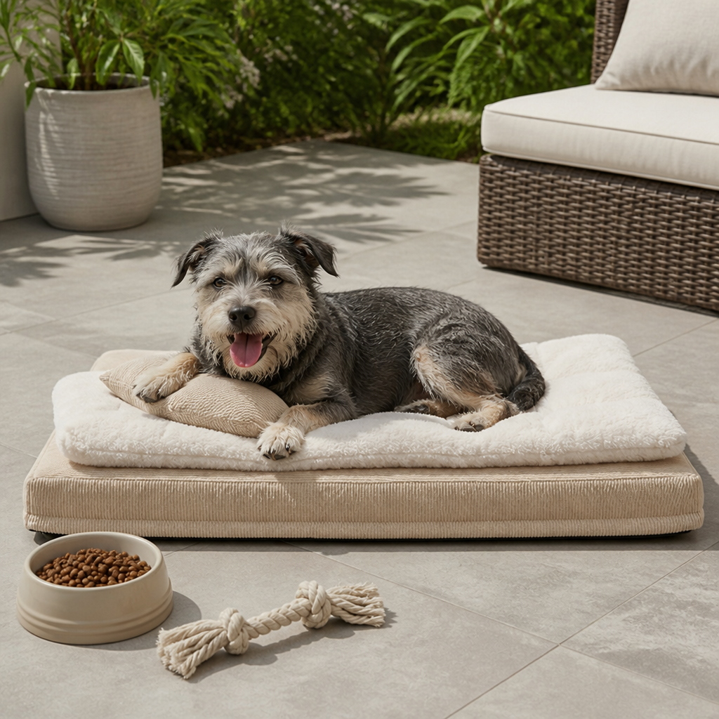 Ergonomic Spinal Support & Removable Pillow Dog Bed