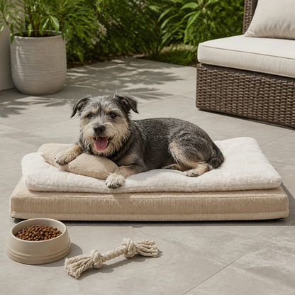 Ergonomic Spinal Support & Removable Pillow Dog Bed