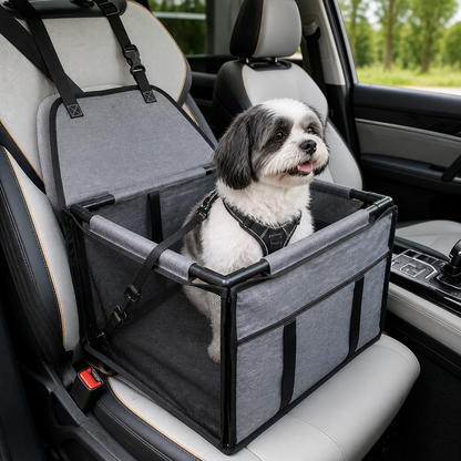 Safety Booster & Removable Mat Dog Car Seat (Up to 30 lb)