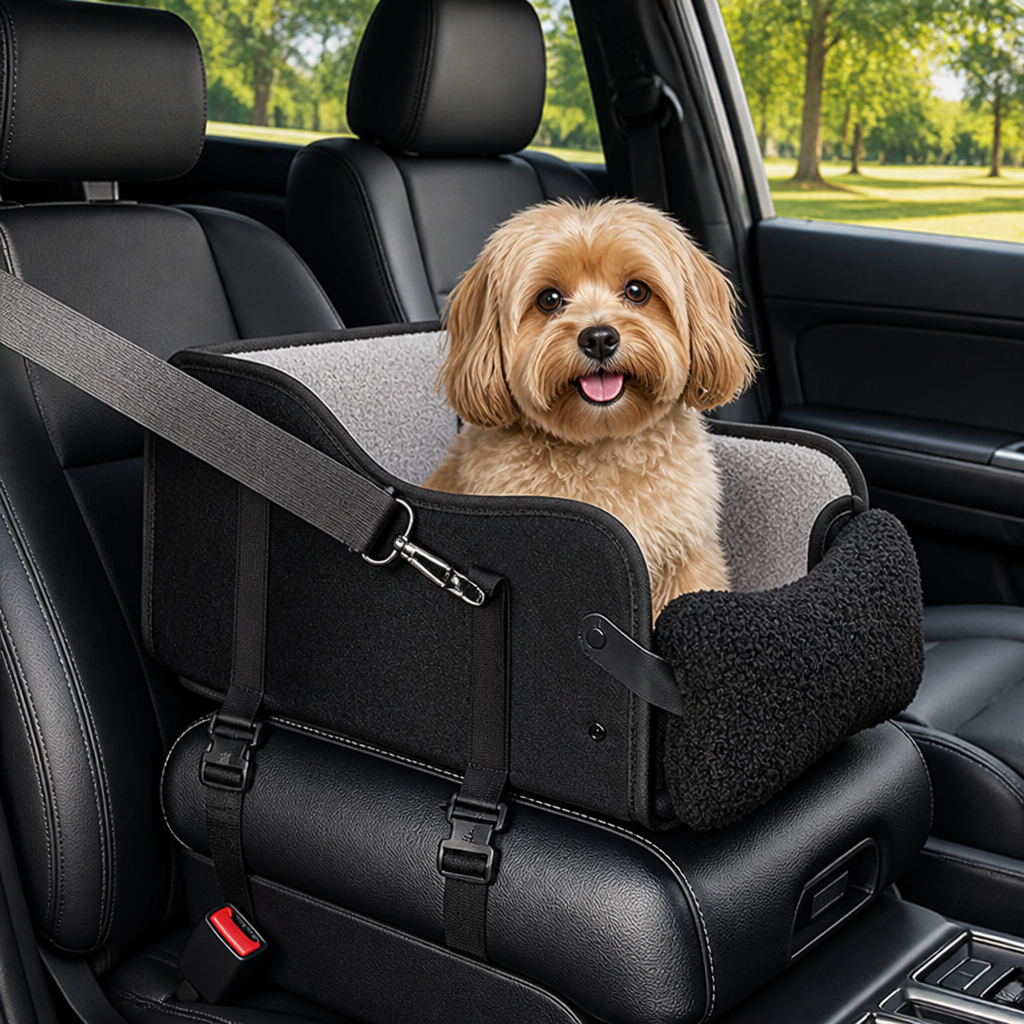 Adjustable Height & Safety Harness Car Booster Seat