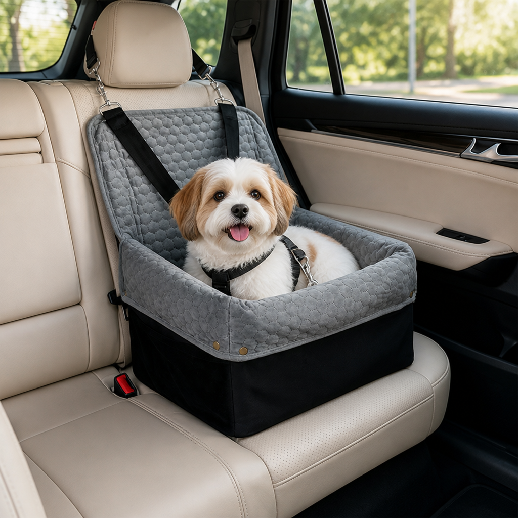 Non-Slip Memory Foam & Adjustable Straps Booster Seat (Removable Cover)