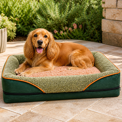 Removable Washable Plush Bolster Bed