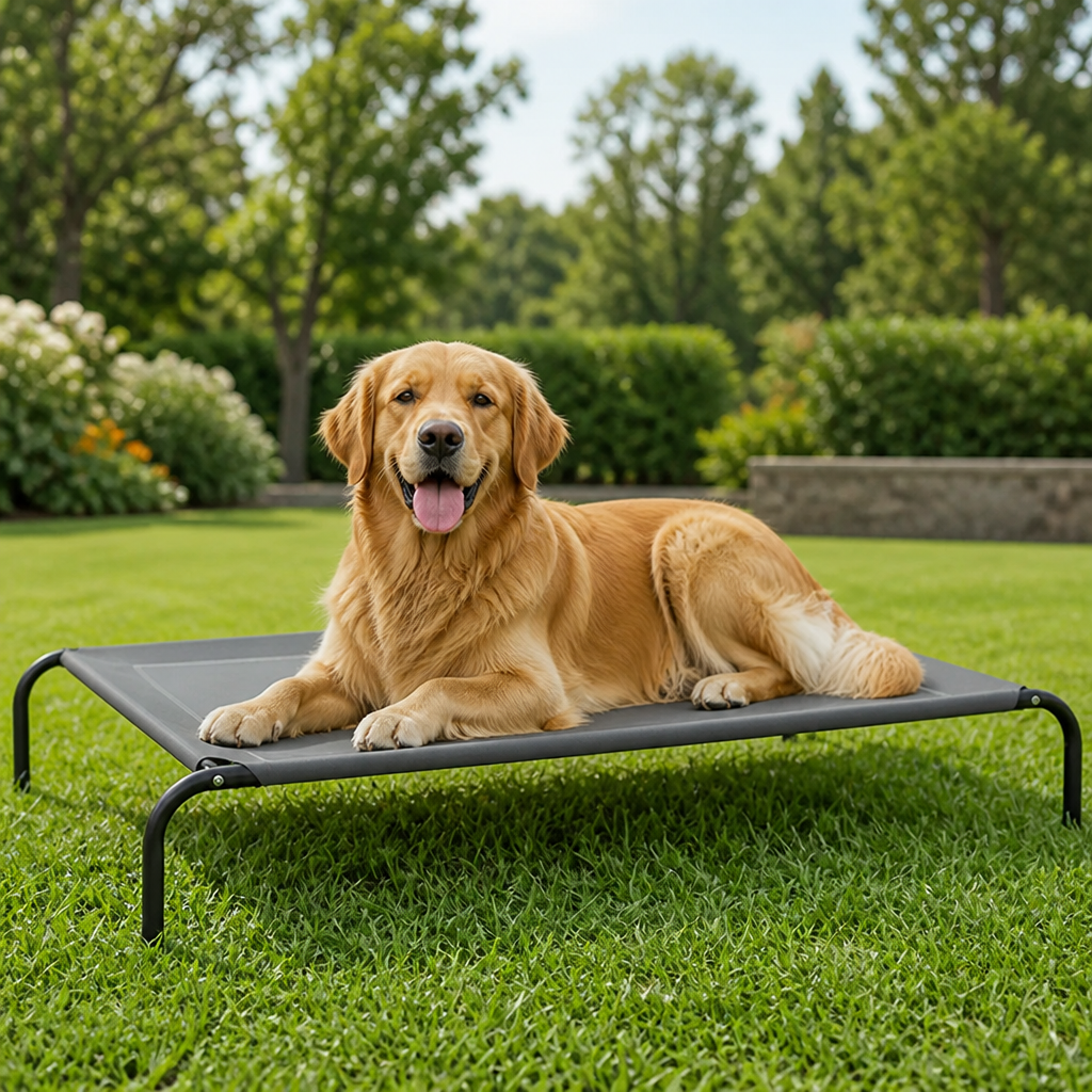 Elevated Cooling & Chew-Resistant Dog Bed