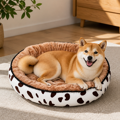 Cozy Plush Polyester & Detachable Cover Pet Bed