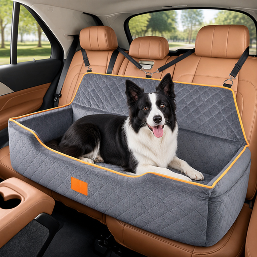 Thick Padded & Washable Booster Dog Car Seat (Detachable Cover)