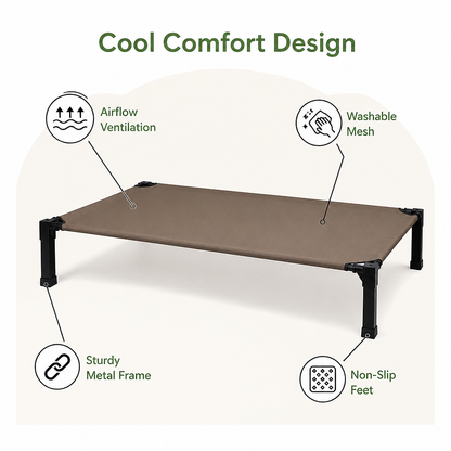 Elevated Washable Breathable Mesh Dog Bed