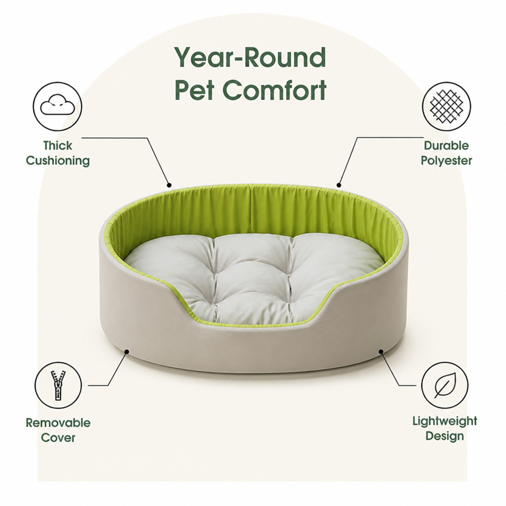 Four Seasons Thick Polyester Dog Bed