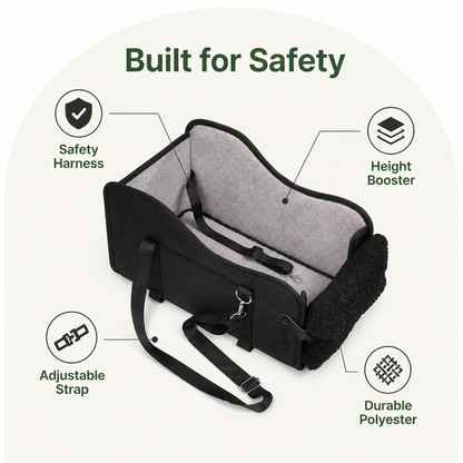 Adjustable Height & Safety Harness Car Booster Seat