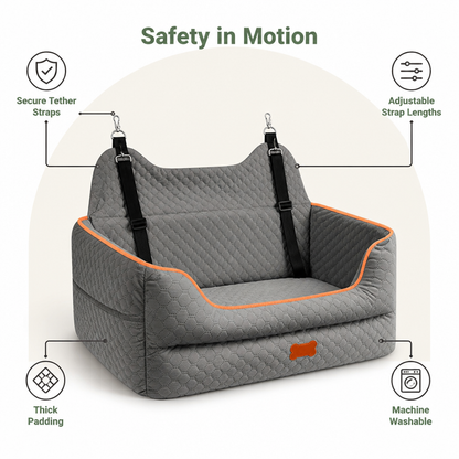 Thick Padded Dog Booster Seat (Removable & Washable Cover)