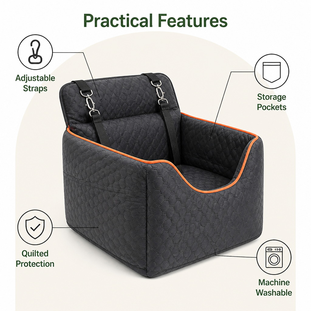 Elevated Removable & Washable Car Booster Seat