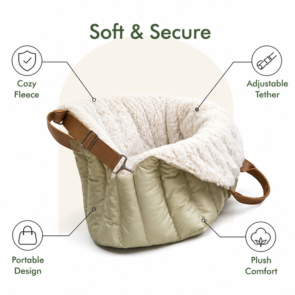 Plush Fleece Car Seat & Travel Carrier