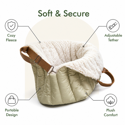 Plush Fleece Car Seat & Travel Carrier