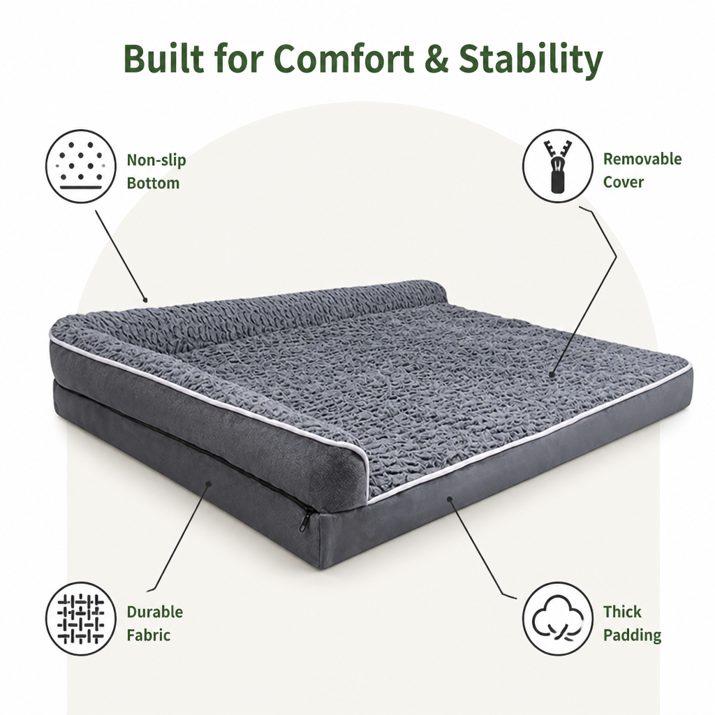 Non-Slip & Removable Cover Dog Sofa Bed