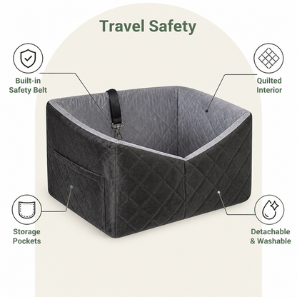 Detachable & Washable Safety Belt Car Booster Seat