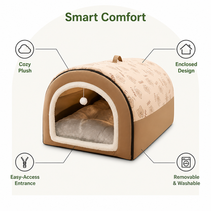 Ultra-Large Semi-Enclosed Dog House (Removable & Washable)