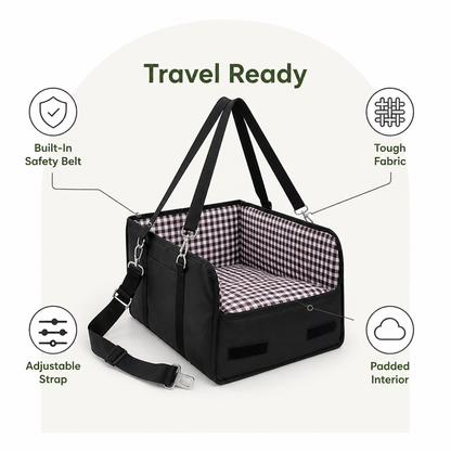 Safety Belt & Anti-Collapse Dog Booster Seat