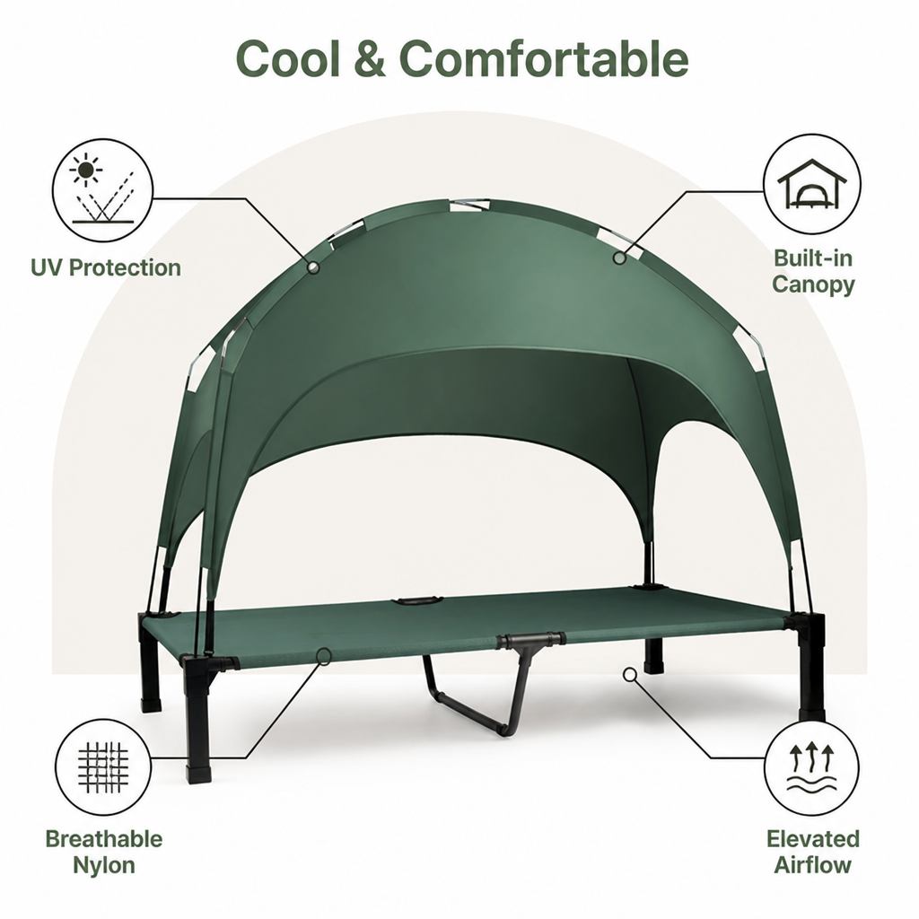 Elevated Cooling Portable Nylon Dog Cot