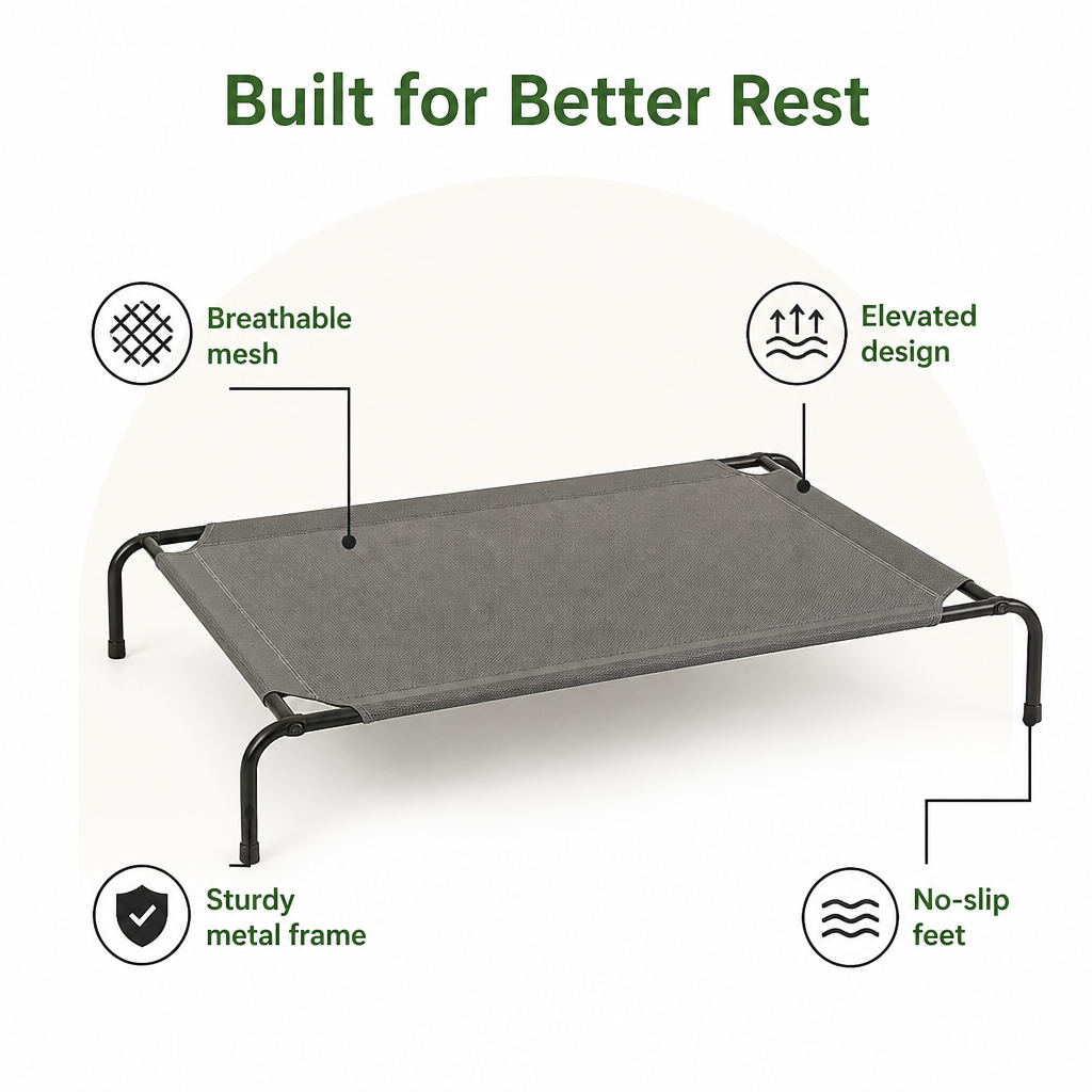 Cooling Breathable Mesh Elevated Dog Bed