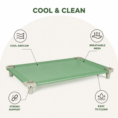 Elevated Cooling Breathable Mesh Dog Bed (Stainless Steel Frame)