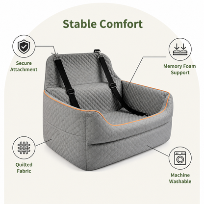 Memory Foam & Washable Cover Car Booster Seat