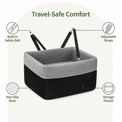 Non-Slip Memory Foam & Adjustable Straps Booster Seat (Removable Cover)