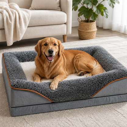 Removable Washable Plush Bolster Bed