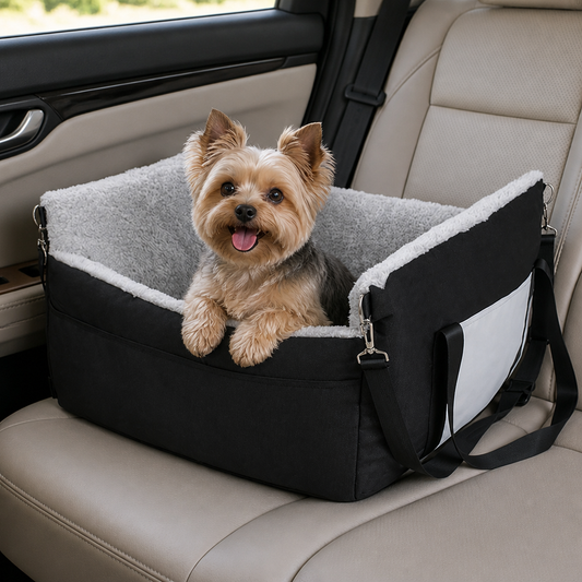 Double Seat Belts & Washable Dog Car Seat (Small Dog)