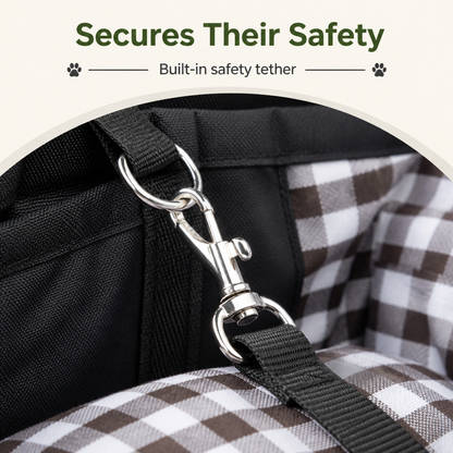 Safety Belt & Anti-Collapse Dog Booster Seat