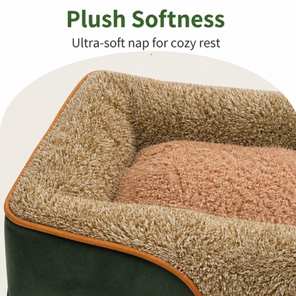 Removable Washable Plush Bolster Bed