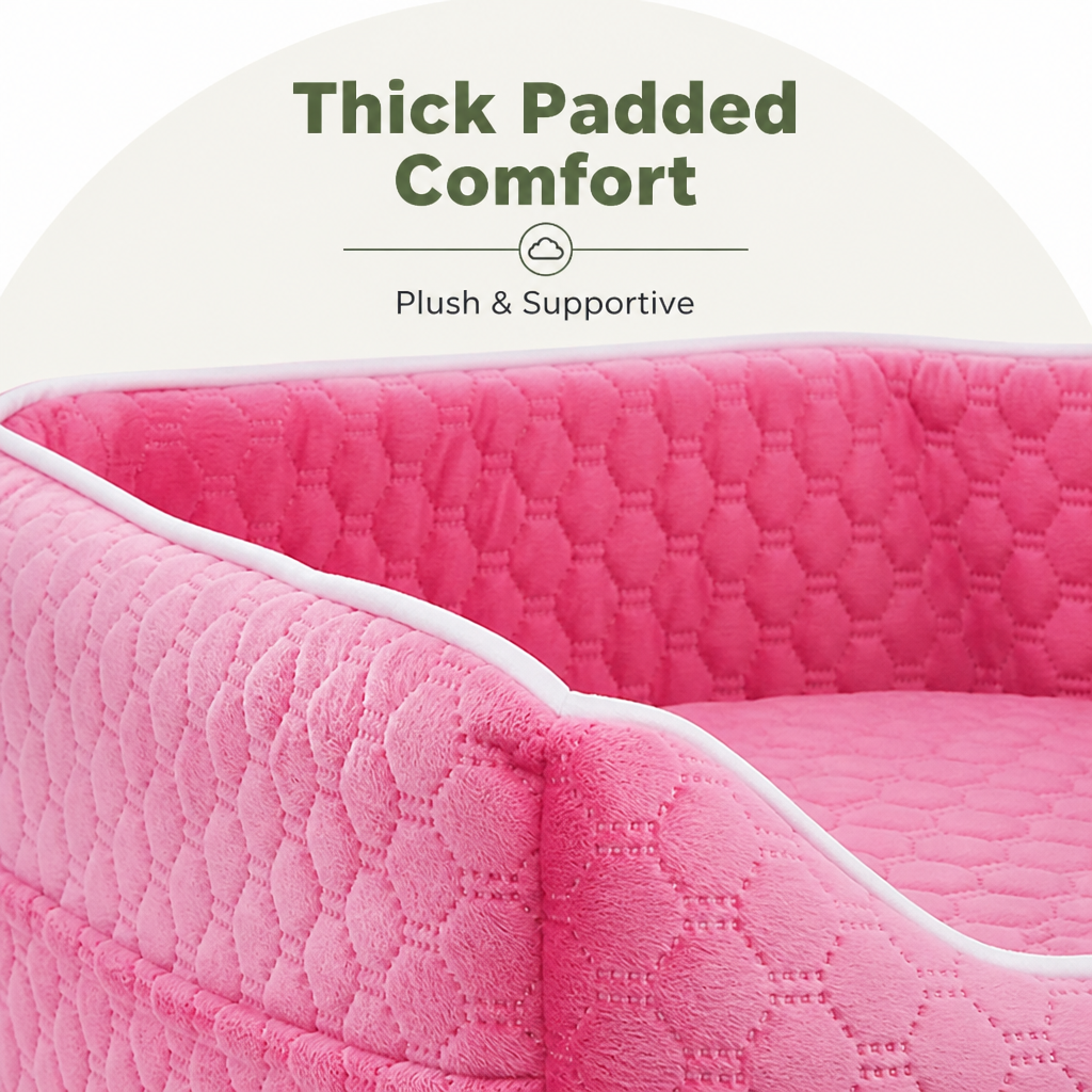 Thick Padded Dog Booster Seat (Removable & Washable Cover)