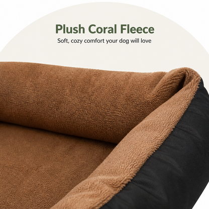 Washable Fleece Dog Booster Seat with Clip-On Safety Strap