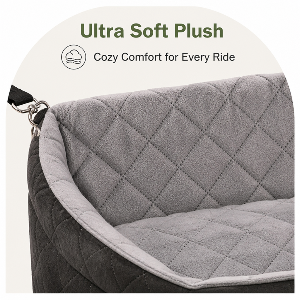 Washable Plush & Non-Slip Car Seat Booster