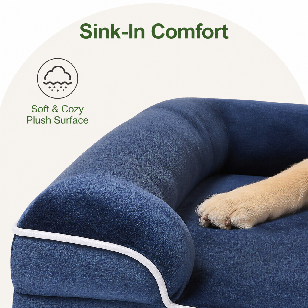 Orthopedic Support Foam & Anti-Skid Bottom Dog Bed (Detachable Cover)