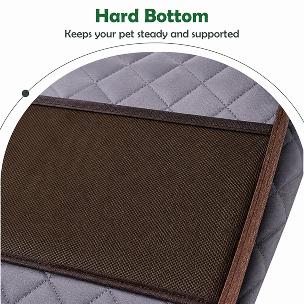 Large Hard-Bottom & Non-Slip Dog Car Seat (Back-Seat Extender)