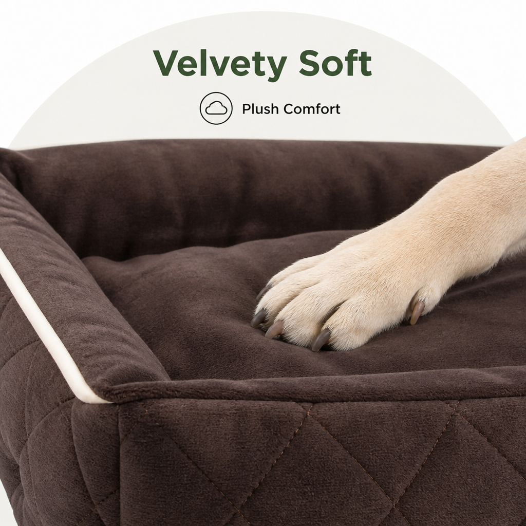 Plush Memory Foam Dog Car Seat (3 Clip-On Safety Leashes)