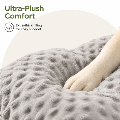 Extra-Thick Plush & High Backrest Dog Sofa Bed (Removable Cover)