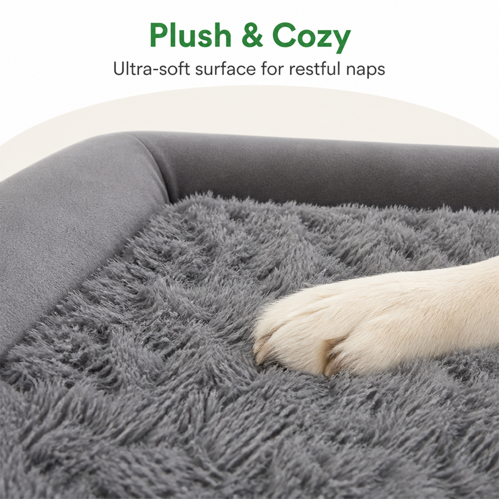 Orthopedic Memory Foam & Non-Slip Dog Bed (Removable Cover)
