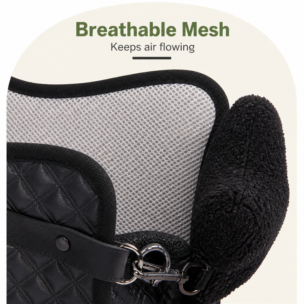 Breathable Mesh & Cushion Center Console Booster Seat