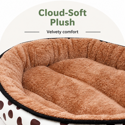 Cozy Plush Polyester & Detachable Cover Pet Bed