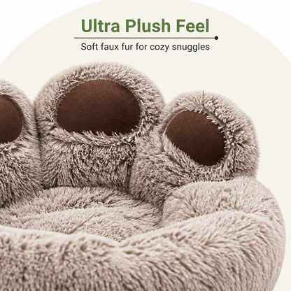 Plush & Non-Slip Bear Paw Pet Bed