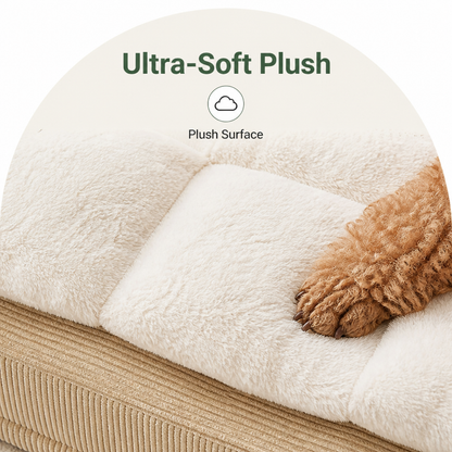 Ergonomic Spinal Support & Removable Pillow Dog Bed