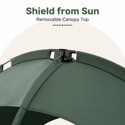 Elevated Aluminum Outdoor Dog Bed (Removable Canopy)