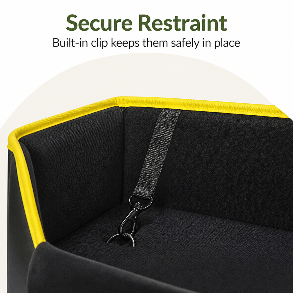 Patent Safe Buckles & Clip-On Leash Booster Seat