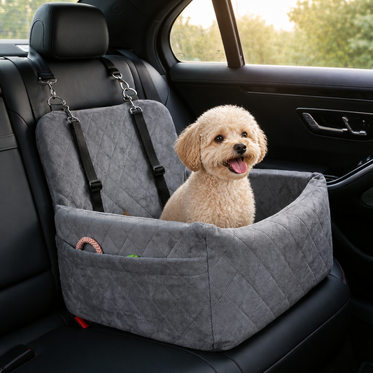 Breathable & Washable Dog Car Seat (Built-In Safety Belt)