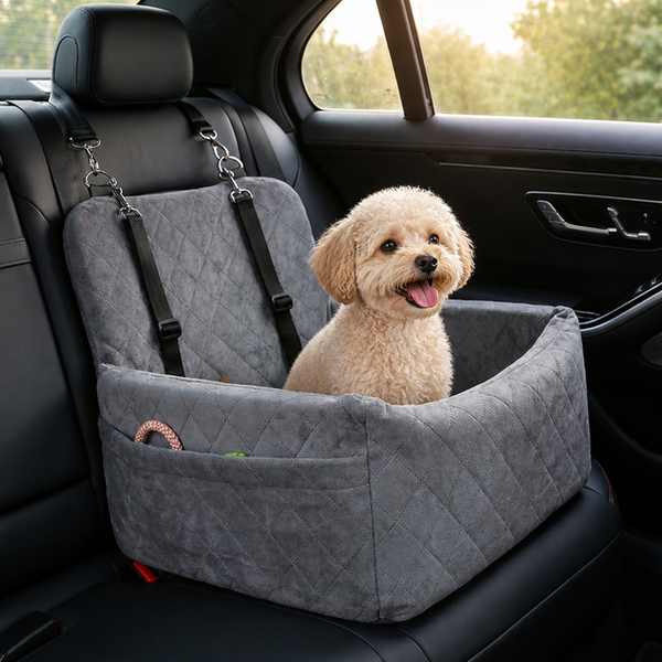 Breathable & Washable Dog Car Seat (Built-In Safety Belt)