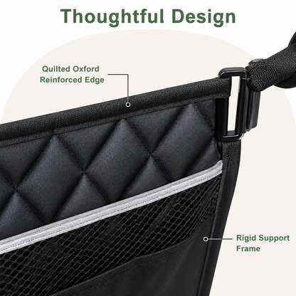 Oxford Fabric & Machine-Washable Car Seat Extender (Storage Pocket)